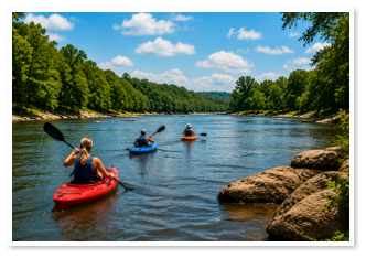 Kayakers on the Coosa River
